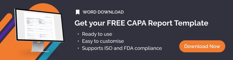 Cognidox CAPA report template 